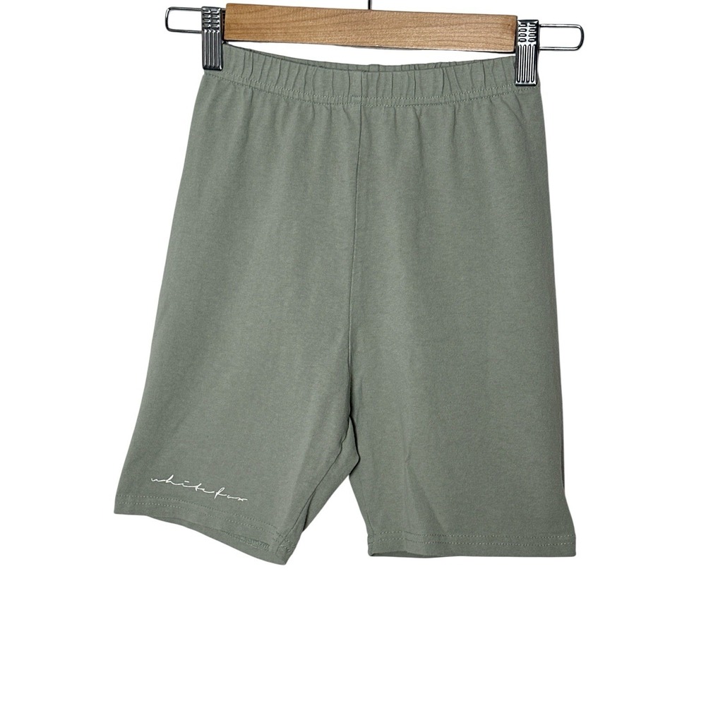 White Fox Shorts Women's XS‎ Olive Comfort Bike Stretch Elastic Waist Basic